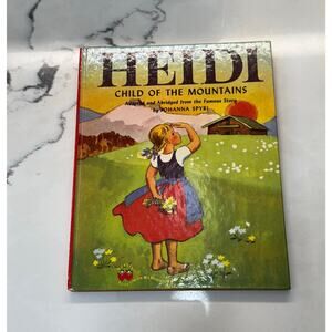 VTG Heidi Child Of The Mountains 1950 Johanna Spyri Wonder Books HC